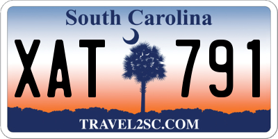 SC license plate XAT791