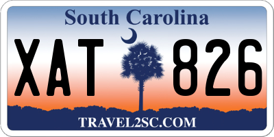 SC license plate XAT826
