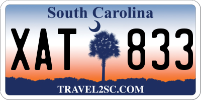 SC license plate XAT833