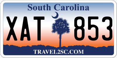 SC license plate XAT853