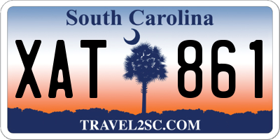 SC license plate XAT861