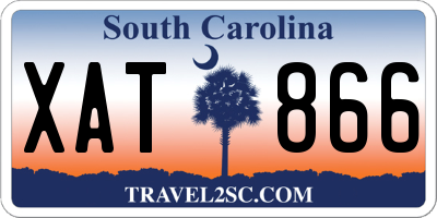 SC license plate XAT866