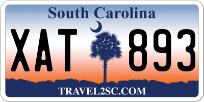 SC license plate XAT893