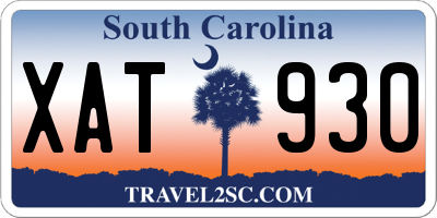 SC license plate XAT930
