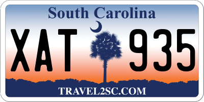 SC license plate XAT935