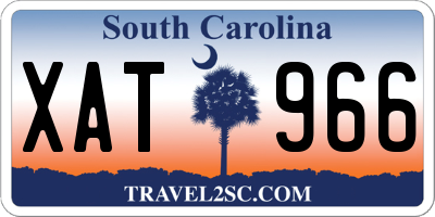 SC license plate XAT966