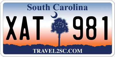 SC license plate XAT981