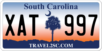 SC license plate XAT997