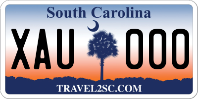 SC license plate XAU000