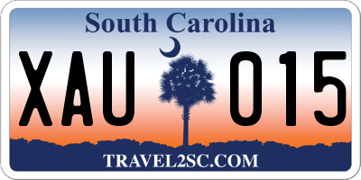 SC license plate XAU015