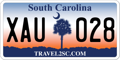 SC license plate XAU028