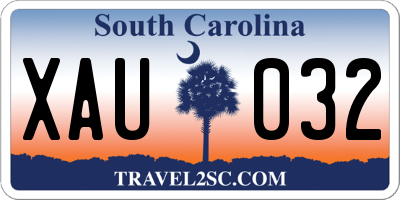 SC license plate XAU032