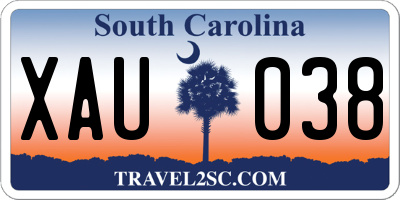 SC license plate XAU038
