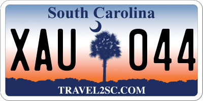 SC license plate XAU044