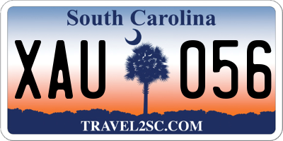 SC license plate XAU056