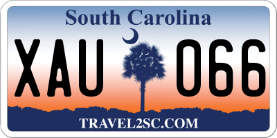 SC license plate XAU066