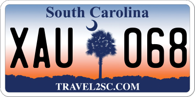 SC license plate XAU068