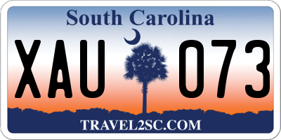SC license plate XAU073