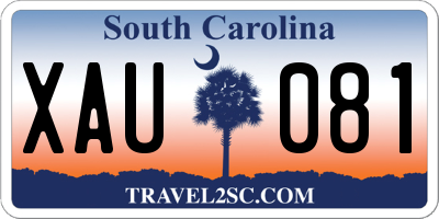 SC license plate XAU081