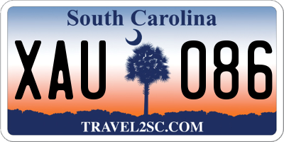 SC license plate XAU086