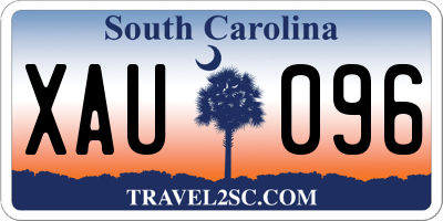 SC license plate XAU096