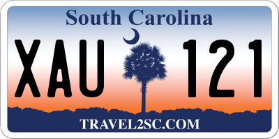 SC license plate XAU121