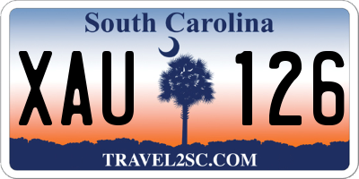 SC license plate XAU126