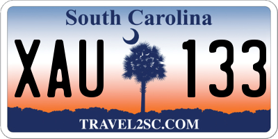 SC license plate XAU133