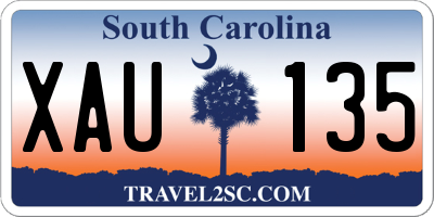 SC license plate XAU135