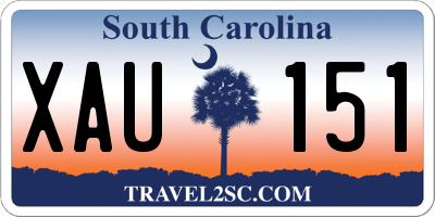SC license plate XAU151