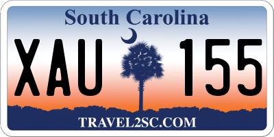 SC license plate XAU155