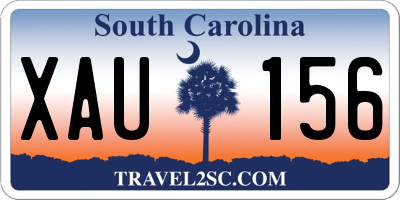 SC license plate XAU156