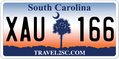 SC license plate XAU166