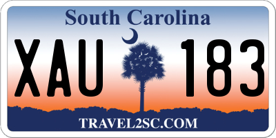 SC license plate XAU183