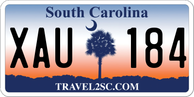 SC license plate XAU184