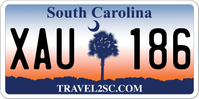SC license plate XAU186