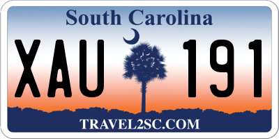 SC license plate XAU191