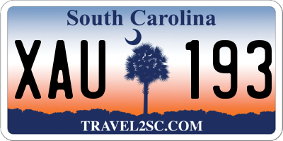 SC license plate XAU193