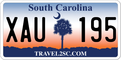 SC license plate XAU195
