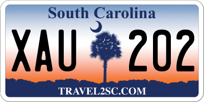SC license plate XAU202