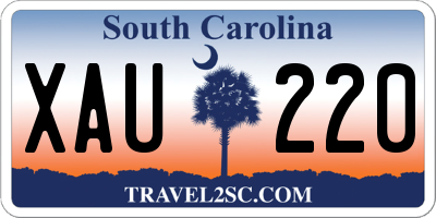 SC license plate XAU220