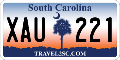 SC license plate XAU221