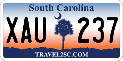 SC license plate XAU237