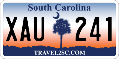 SC license plate XAU241