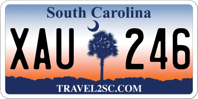 SC license plate XAU246