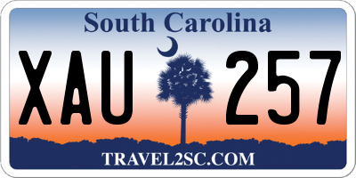 SC license plate XAU257