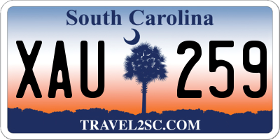 SC license plate XAU259