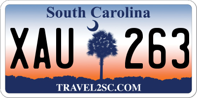 SC license plate XAU263
