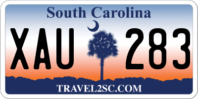 SC license plate XAU283