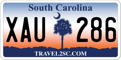 SC license plate XAU286